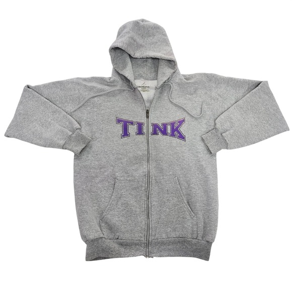 Walt Disney World by Hanes Tops - Walt Disney World Hanes Tinker Bell‎ Tink Gray Full Zip Hoodie Sweatshirt Small